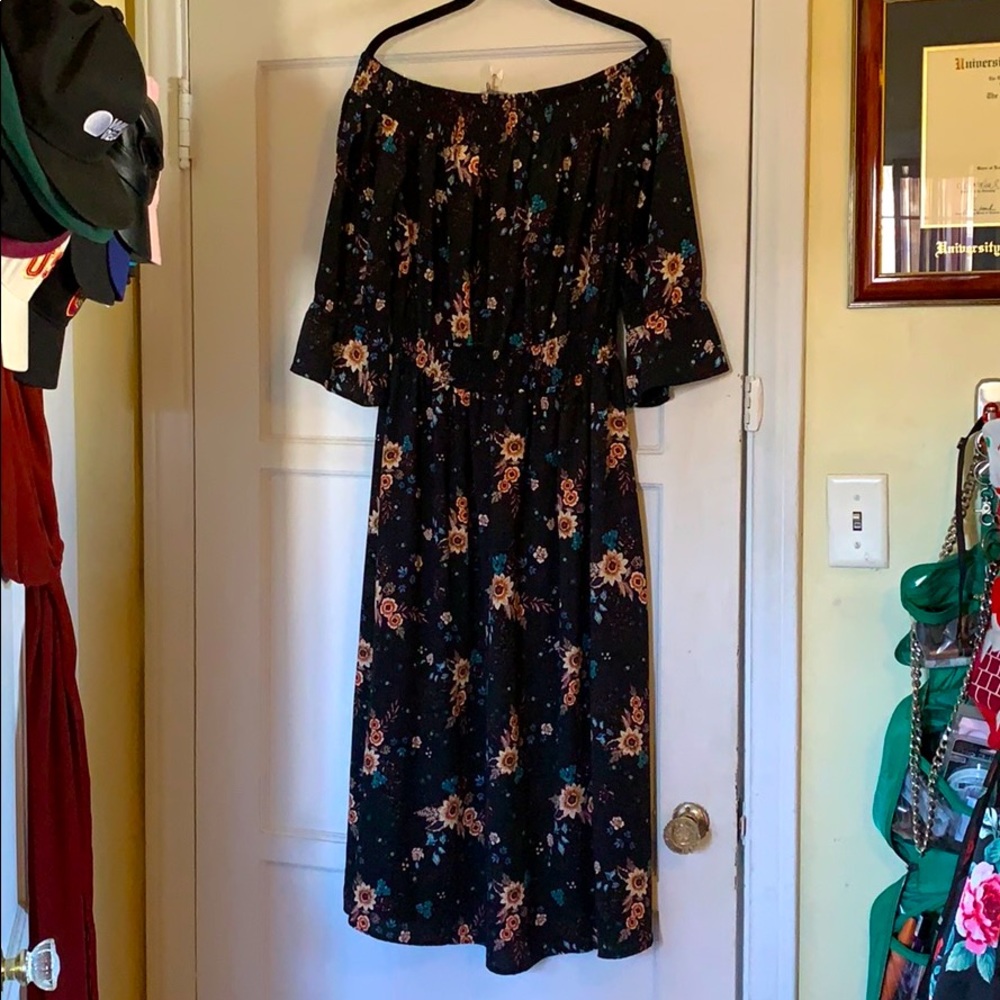 Off the shoulder boho dress